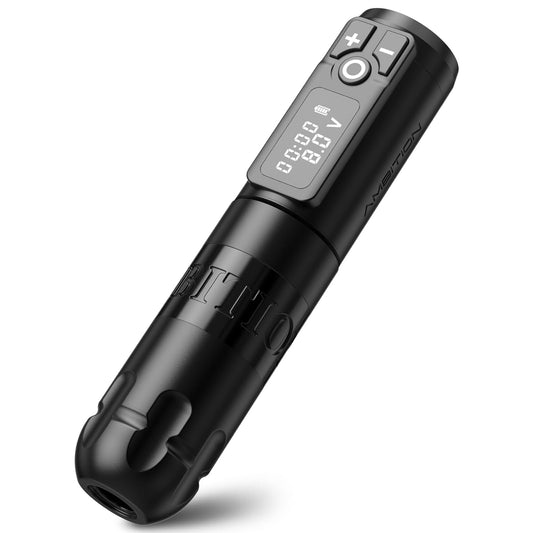 Ambition Soldier rotary tattoo pen with balanced weight for comfortable long sessions.