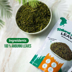 Ambunnu leaves shampoo blend for gentle cleansing without stripping oils.