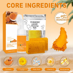 Amdele Turmeric Soap Bar with bubble net for nourishing body cleanse.