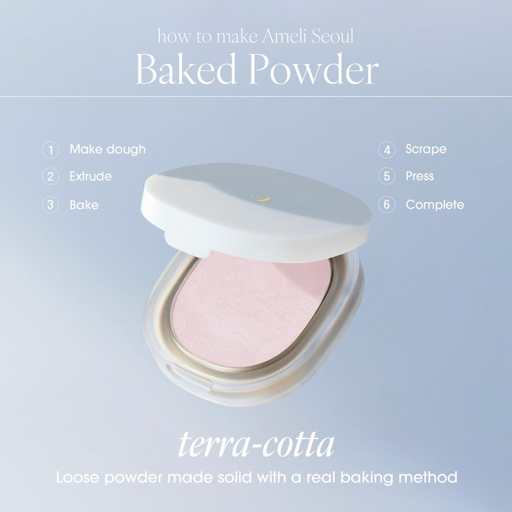 AmeliSeoul Baked Powder 002 swatch blends evenly for a seamless finish