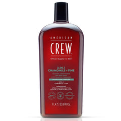American Crew Chamomile Pine 3-in-1 bottle front for all-in-one cleansing and conditioning