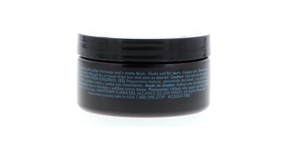 Hair after applying American Crew Men Fiber shows increased fullness.