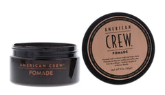 American Crew pomade medium hold high shine for modern slick hairstyles.