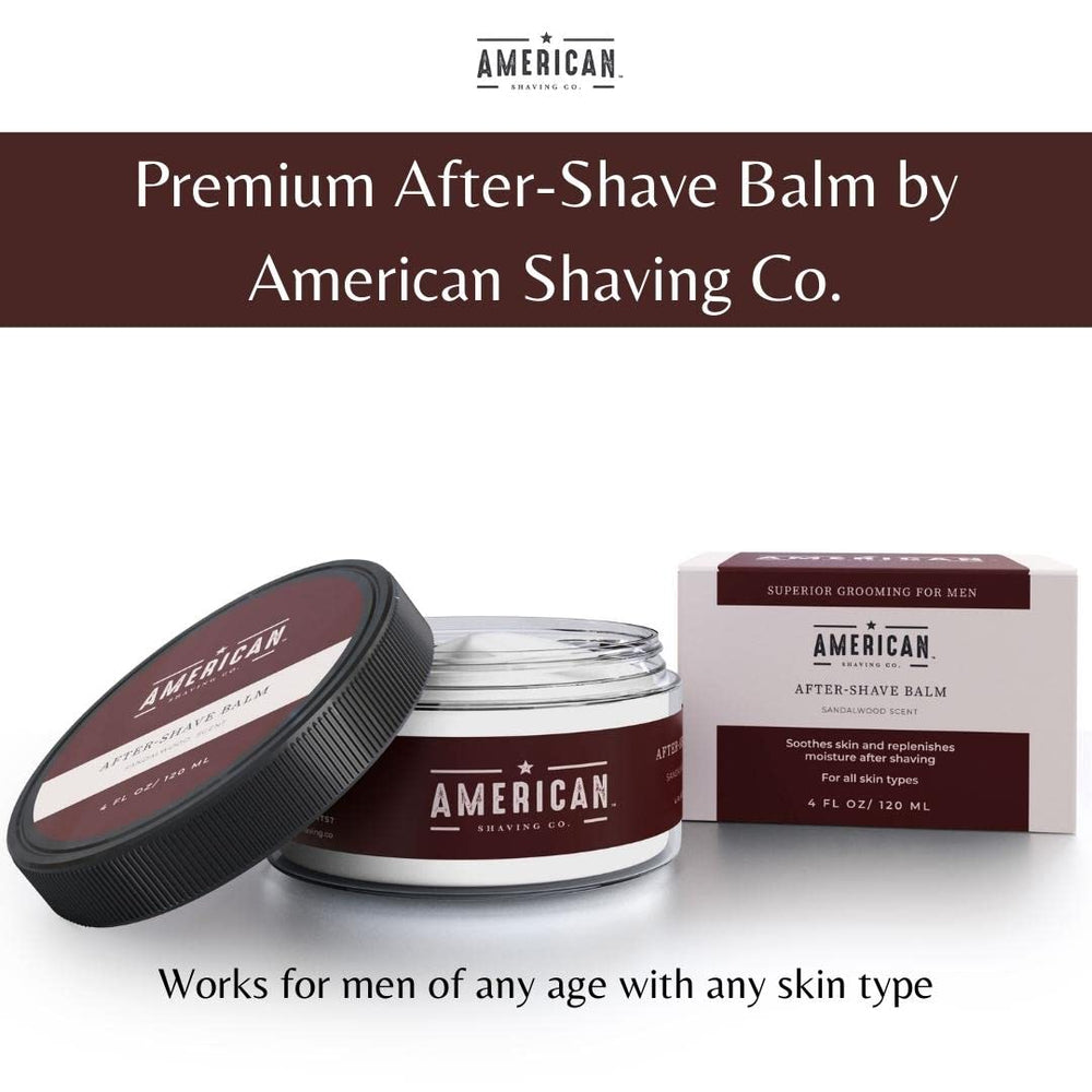 4 oz bottle stands with shaving tools for daily grooming.