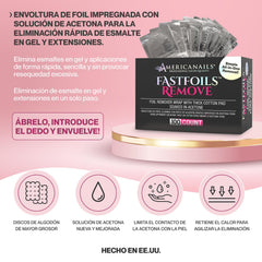 Americanails FastFoils results shown for salon-quality at home.