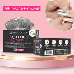 Americanails FastFoils kit in action with a 5–15 minute wait.