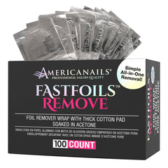 Americanails FastFoils wrap around finger for rapid removal.