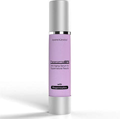 AminoGenesis ParanormalEFX serum bottle close-up highlighting anti aging formulation for radiant skin