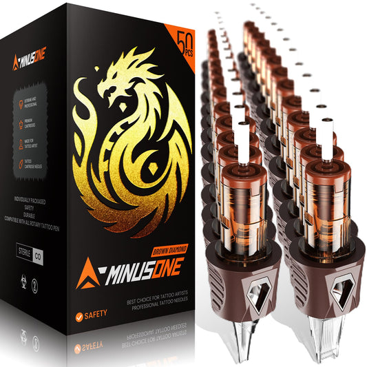 A-minusone tattoo cartridge needles 50-pack variety for versatile lining work.