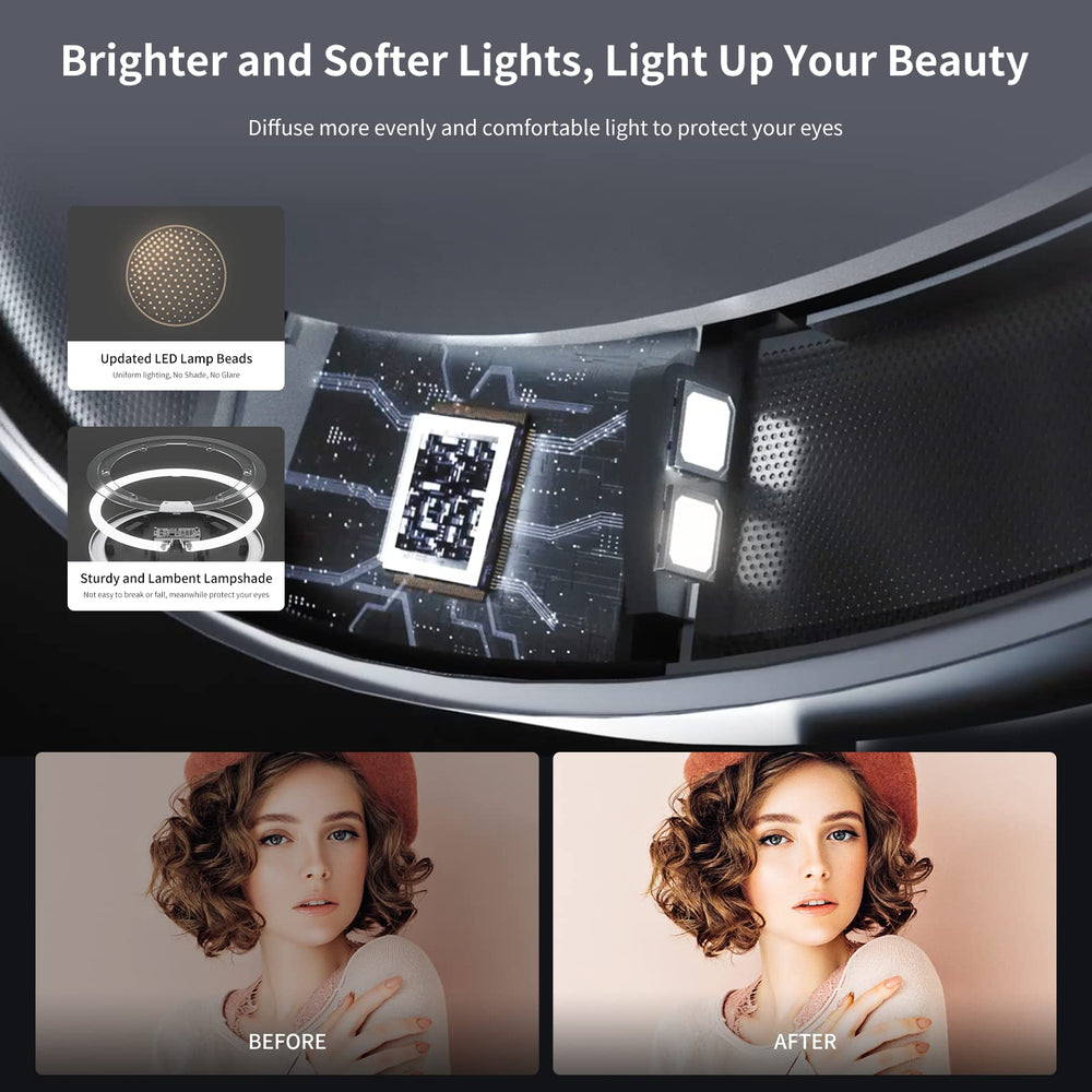 AMIRO stable non-slip base keeps the mirror steady