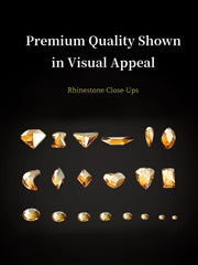AMLAVIFISH multi-shape rhinestones enable intricate nail art designs.