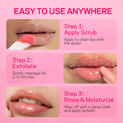 AMOADO Easy-to-use lip scrub applied with circular motions.