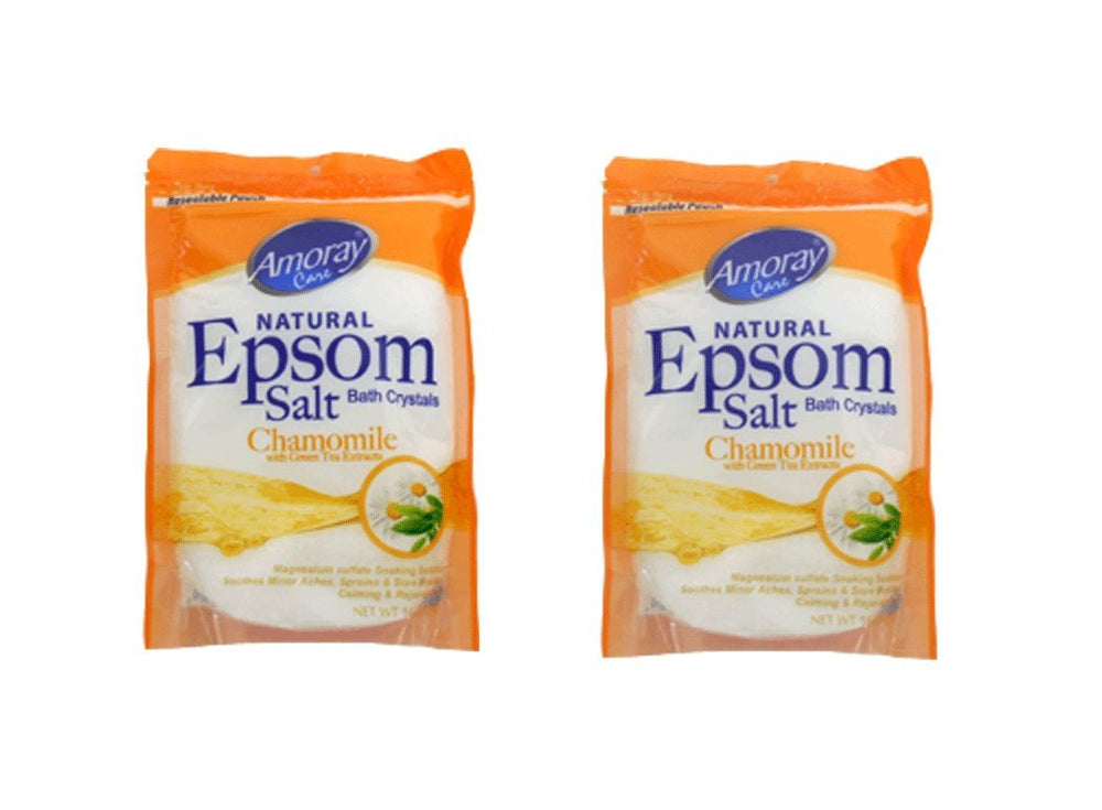 Amoray Care Bath Crystals Lavender; soothing Epsom soak for relaxation and gentle muscle relief.