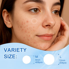Amouy patch on blemish illustrating easy application and removal