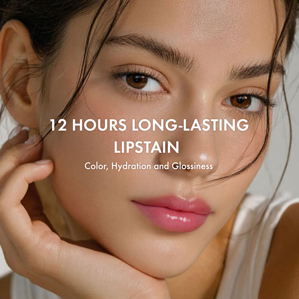 Fig Edition swatch with fruit extracts and moisturizing oils on lips