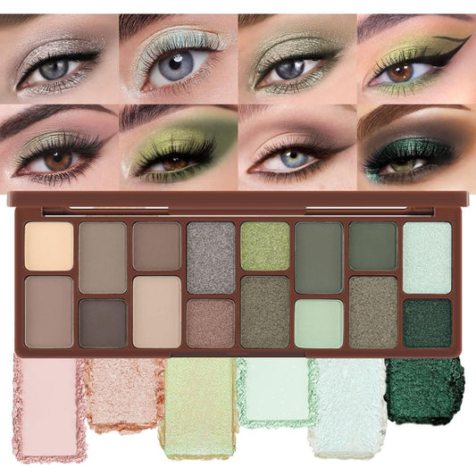 AMY'S DIARY 16-color nude eye shadow palette offers versatile day-to-night looks.