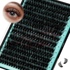 AMZGIRL tray front view showing 280 wispy 16mm clusters for quick volume