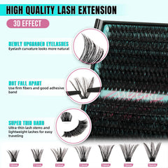 AMZGIRL LASH mixed 10–16mm tray arranged for easy selection