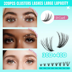AMZGIRL LASH mixed length comparison showing 9–16mm customization