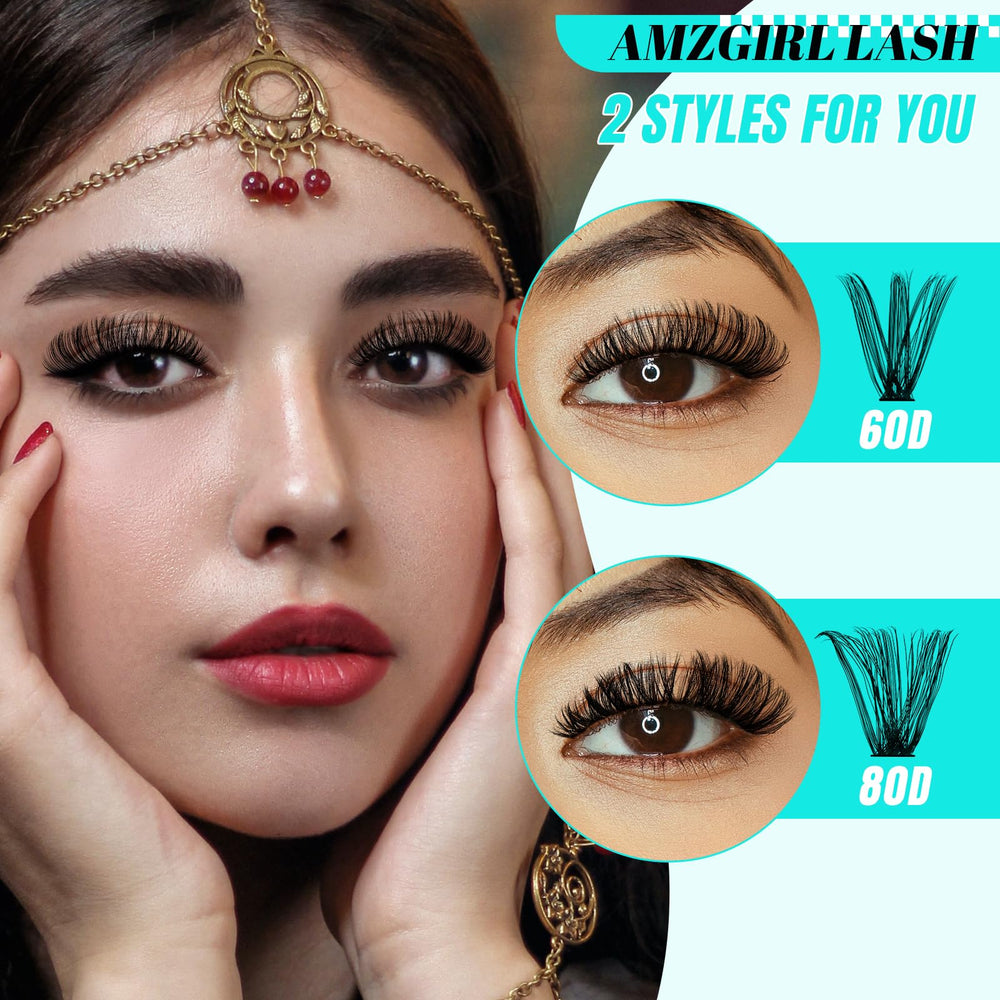 AMZGIRL LASH application steps show at-home styling options