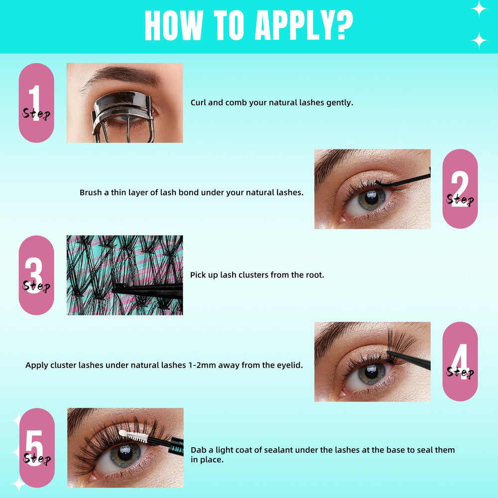 AMZGIRL LASH applicator with bond and seal for precise application and hold