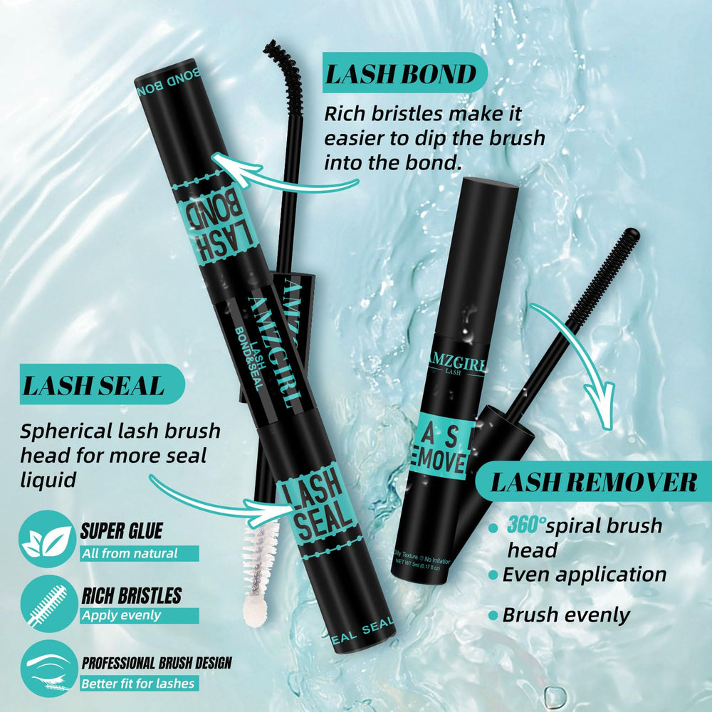 AMZGIRL LASH applicator and bond bottle staged to show precise placement