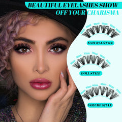 AMZGIRL LASH applicator and tweezers positioned for precise cluster placement