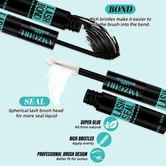 AMZGIRL LASH bond and seal bottles showing long-lasting hold benefit