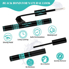 AMZGIRL LASH bond and seal bottles displaying secure long-lasting hold