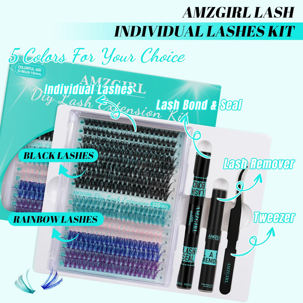 AMZGIRL LASH close-up of colorful clusters highlighting texture and blend