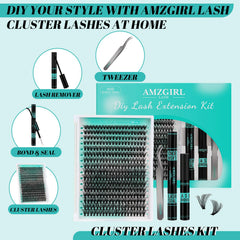 AMZGIRL LASH close-up of wispy 40D D-curl clusters highlighting softness