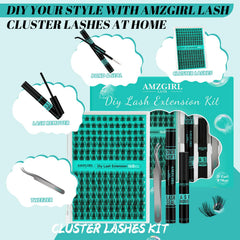 AMZGIRL LASH 168pcs cluster lashes for seamless blending with natural lashes.