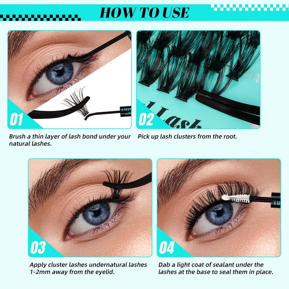 AMZGIRL LASH cluster lashes 8-16mm for customizable looks
