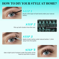 AMZGIRL LASH cluster lashes close-up on soft band
