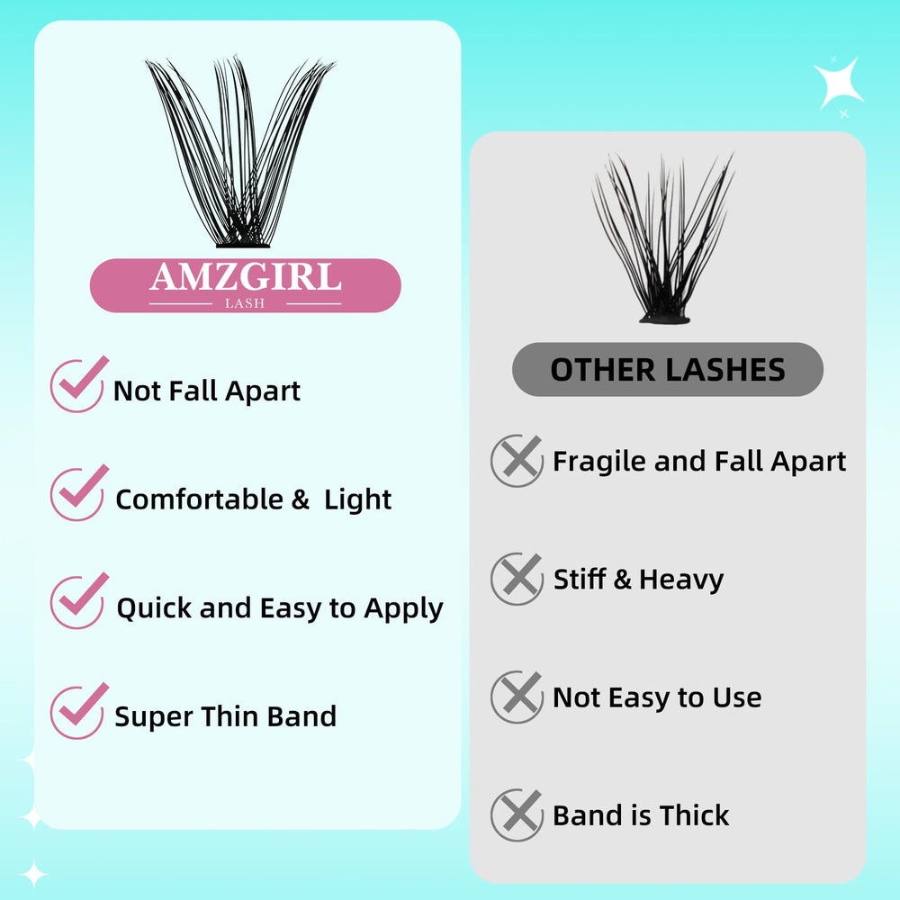 AMZGIRL LASH clusters held in hand showing size and easy placement benefit