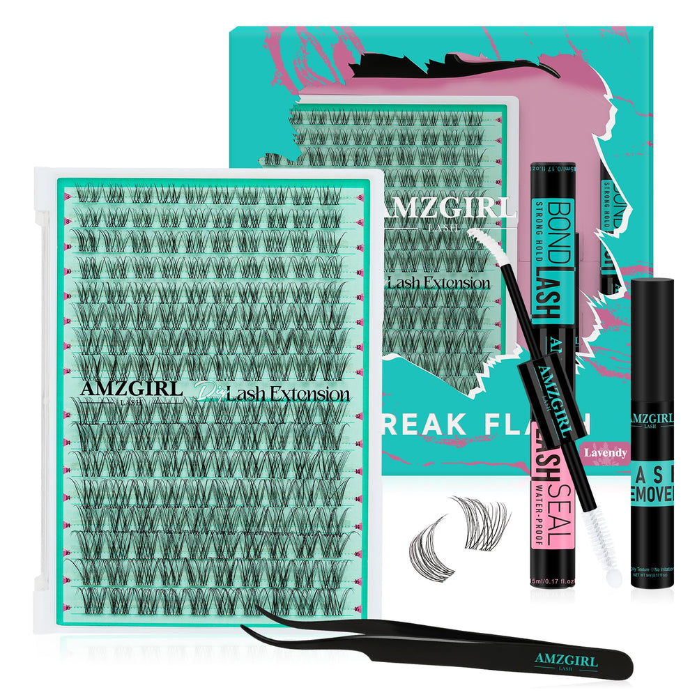 AMZGIRL LASH Lash Clusters Kit con 160 piezas para un look ligero y natural.