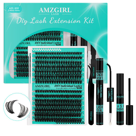 AMZGIRL LASH clusters kit contents for DIY at home