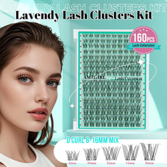 AMZGIRL LASH 160pcs clusters ideal for DIY lash extensions at home.