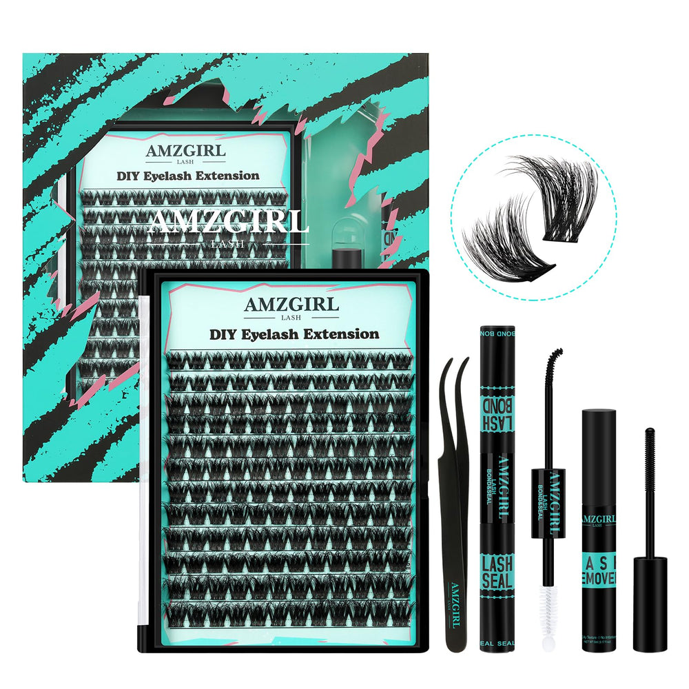 AMZGIRL LASH extensions kit open pack for at-home application