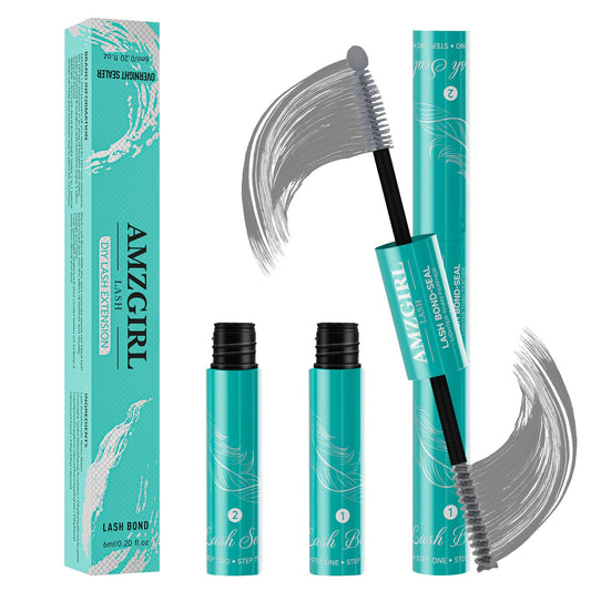 AMZGIRL LASH front packaging showing dual-ended glue, neat presentation and benefit