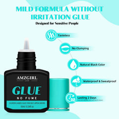 AMZGIRL LASH glue texture close-up showing smooth consistency for precise placement