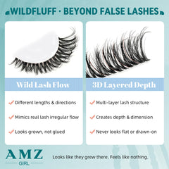 AMZGIRL LASH thin clear band detail for invisible blending benefit