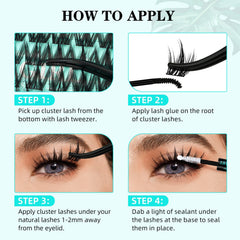 AMZGIRL LASH model applying clusters to create a lifted manga eye effect
