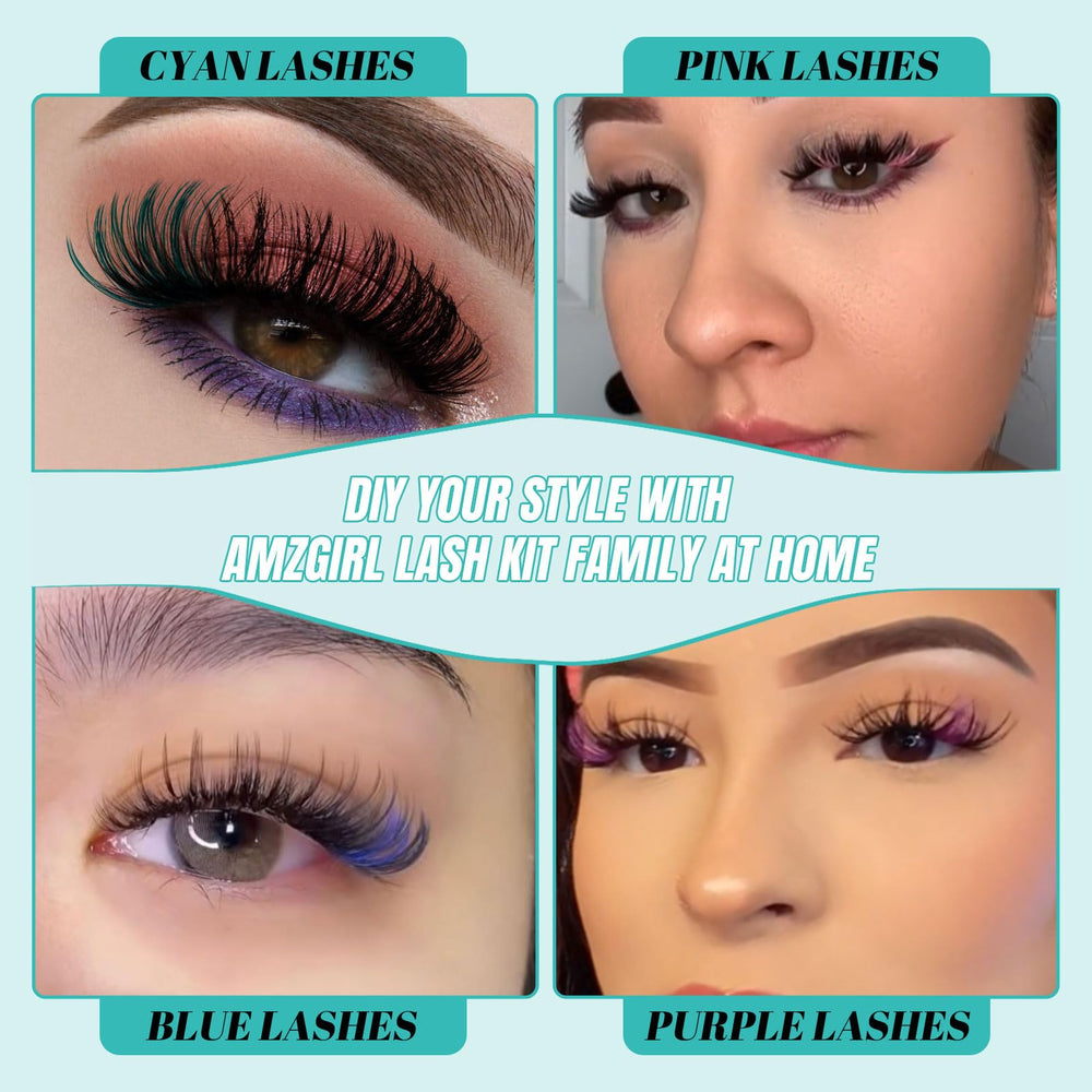 AMZGIRL LASH applied on model eye demonstrating vibrant, custom look