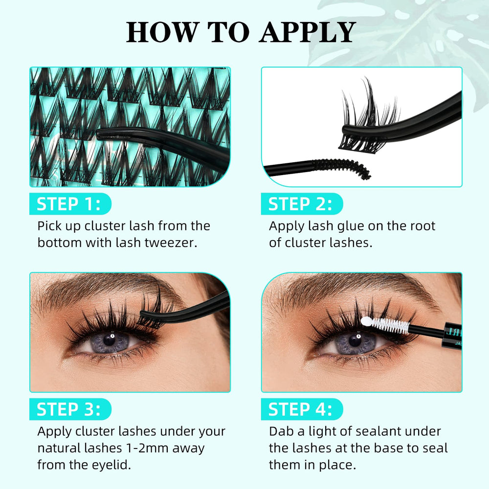 AMZGIRL LASH cluster held between fingers showing scale and easy placement advantage