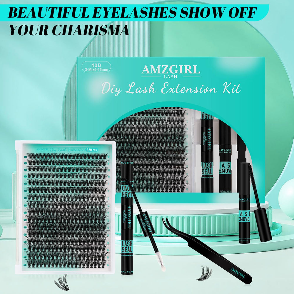 AMZGIRL LASH hand scale comparison to illustrate cluster size and quantity