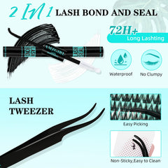 AMZGIRL LASH precision tweezer positioning a cluster for accurate placement