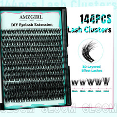 AMZGIRL LASH tweezers for precise cluster placement during at-home lashes