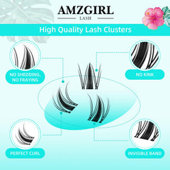AMZGIRL LASH ultra-thin invisible band detail, demonstrates seamless blend with lashes