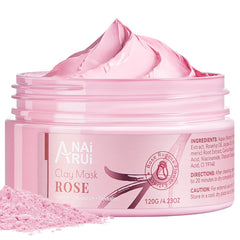 ANAI RUI Rose Clay Mask with pink texture smooths and detoxes for radiant skin